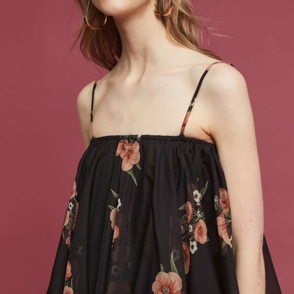 $118 ANTHROPOLOGIE chiffon TOP medium